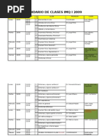 Calendario de Clases Imq i 2009