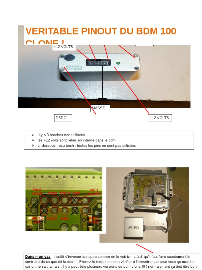 Inversion de la nappe BDM 100 Clone | PDF