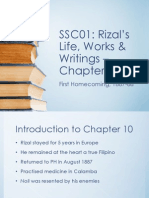 Chapter 10 - First Homecoming (Rizal's Life, Works and Writings