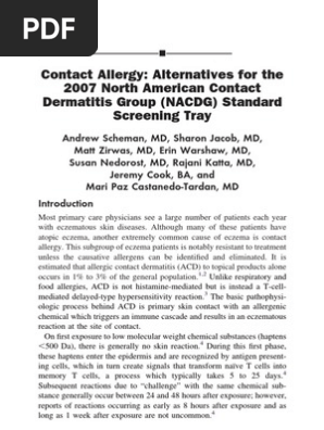 Alergia De Contact 08 Pdf Perfume Allergy