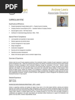 Andrew Lewis CV September 2012