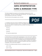 Data Interpretation1 Averages Type