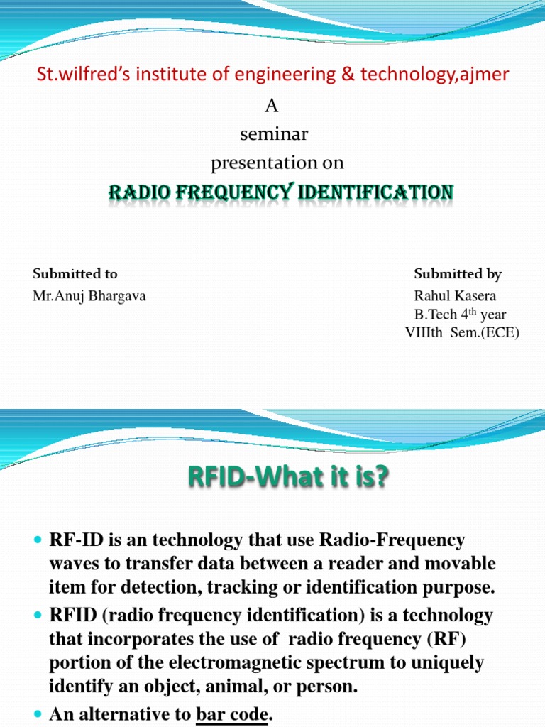 ST Wilfred's Institute of Engineering & Technology, Ajmer A Seminar Presentation On PDF