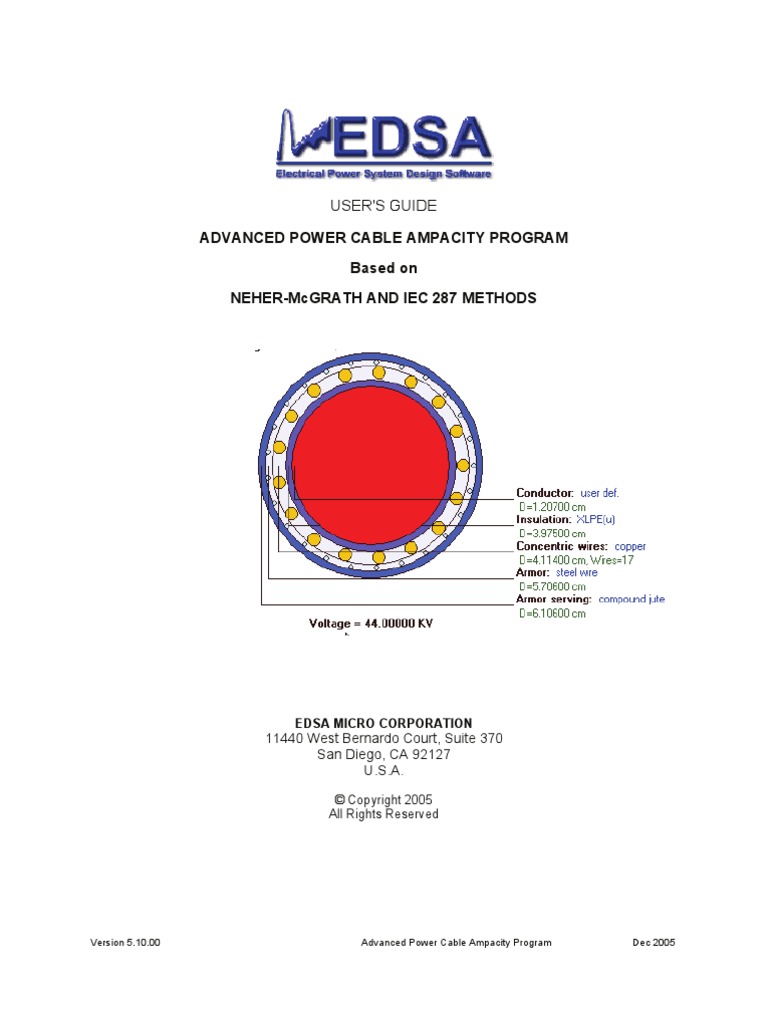 Cable Ampacity | PDF | Electrical Resistivity And Conductivity