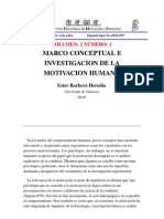 Barbera e 1997, Marco Coceptual e Investifacion de La Motivacion Humana