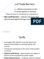 Types of Trade Barriers