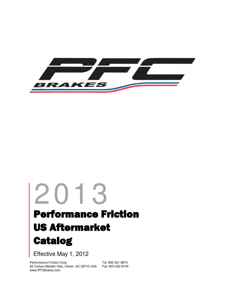 2013 Performance Friction | PDF | Computers | Technology & Engineering