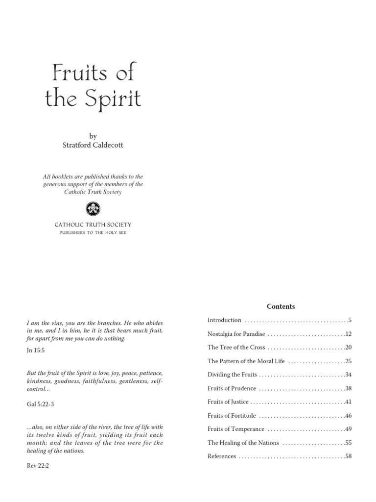 Fruits of The Spirit | PDF | Fruit Of The Holy Spirit | Virtue