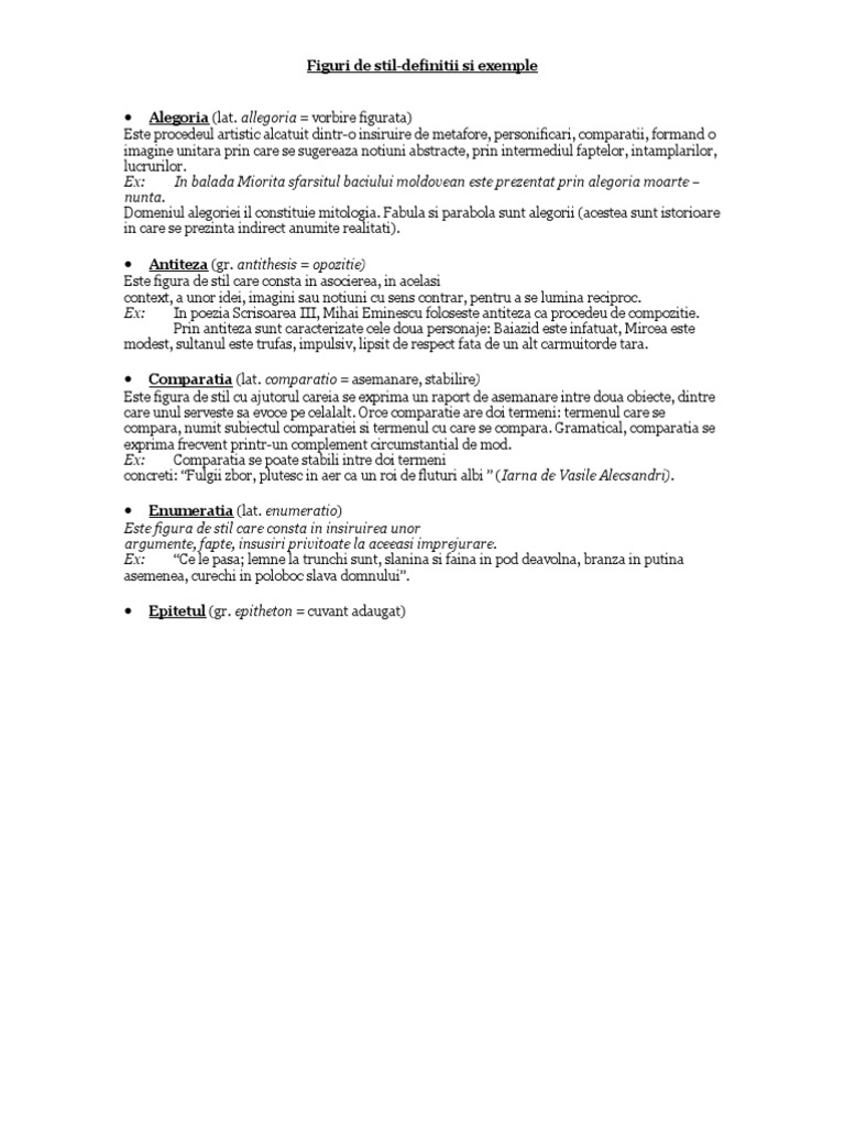 Figuri de StilDefinitii Si Exemple  PDF