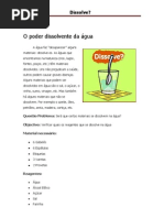 O poder Dissolvente da Água