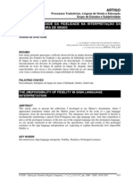 A (Im) Possibilidade Da Fidelidade Na Interpretação