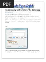 Gamemaking For Beginners: The Gameloop