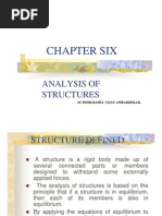 Chapter Six: Analysis of Analysis of Structures