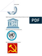 Onu, Unesco, Otan, Urss Significado Con Imagen