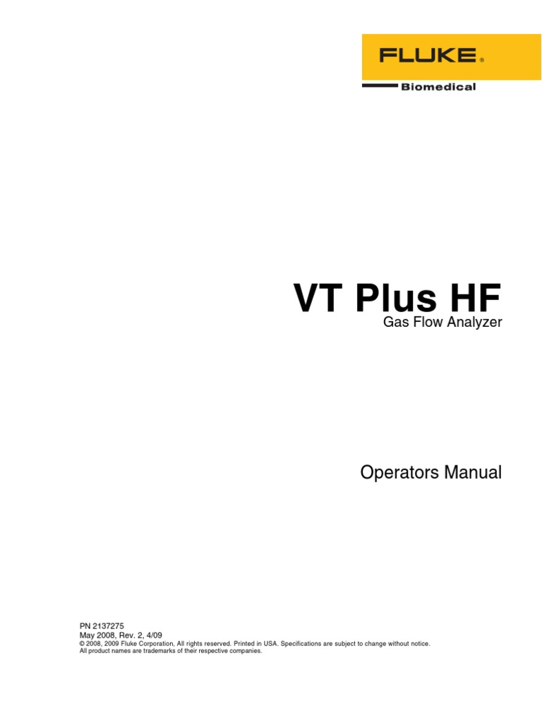 VT PLUS HF Operators Manual | PDF | Calibration | Data Acquisition