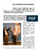 Nota de Prensa Censurada en Salamanca