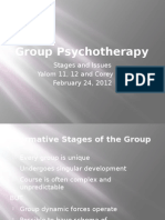 Group Psychotherapy Stages Feb 24