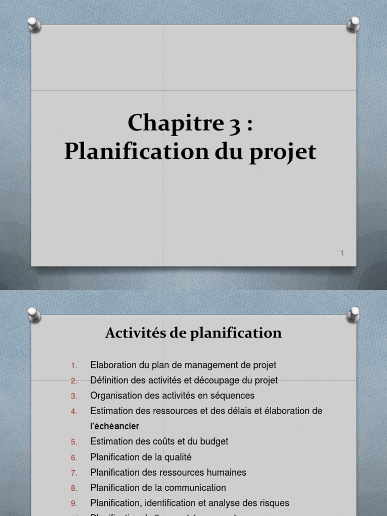 Planification du projet et management | PDF | Gestion de projet ...