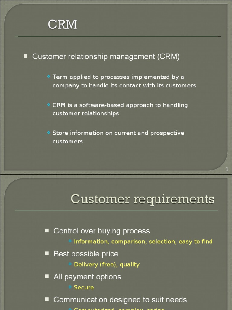 what is customer relationship management system pdf