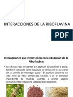 Interacciones y Excresion de La Riboflavina