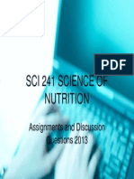 Sci 241 Science of Nutrition: Assignments and Discussion Questions 2013