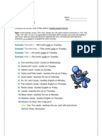 Present Tense Exercise 5