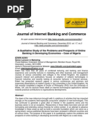 A Qualitative Study of The Problems and Prospects of Online Banking in Developing Economies - Case of Nigeria