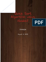 Quick Sort Algorithm in Haskell