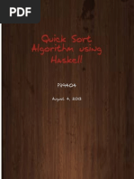 Quick Sort algorithm in Haskell