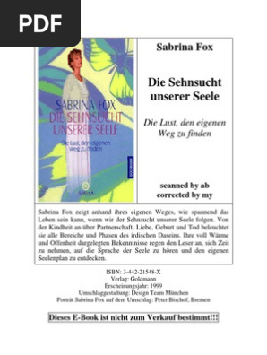 Fox Sabrina Die Sehnsucht Unserer Seele Pdf