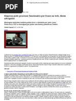 G1 - Empresa pode processar funcionário por frases na web, dizem advogados - notícias em Concursos e Emprego