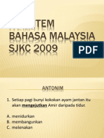 ITEM-ITEM BAHASA MALAYSIA SJKC 2009