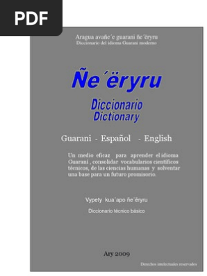 Diccionario Técnico Guarani Español Inglés Elementos - 