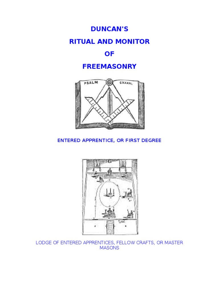 Duncan's First Degree Masonic Ritual | PDF | Science & Mathematics