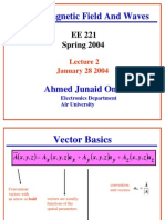 Electromagnetic Field and Waves: EE 221 Spring 2004