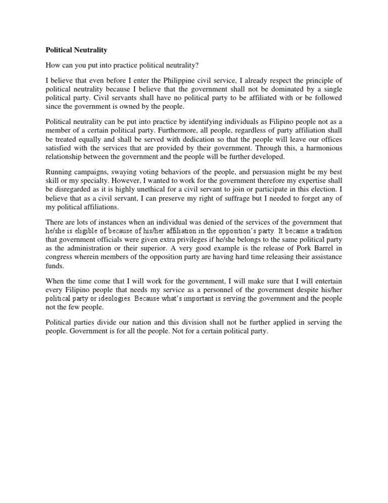 Non neutrality thesis image