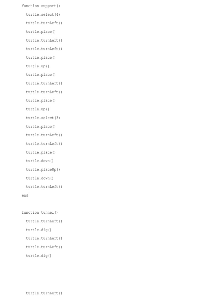 Computercraft Mining Turtle Script – PZBRSY