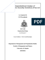 Organizational Dimensions of Certis Lanka Security Solutions (PVT) LTD