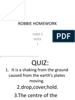 Robbie Homework: Term 3 Week 1