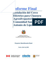 Informe Instalacion Cerco Electrico-Bolivia
