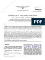 Simulations on Soil Water Variation in Arid Regions