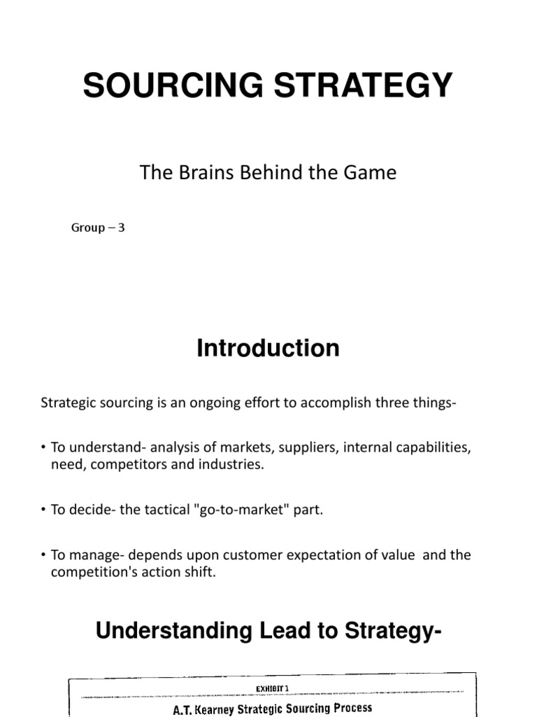 Strategic Sourcing Analysis Guide | PDF | Business