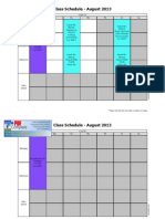 Program Timetable August 2013