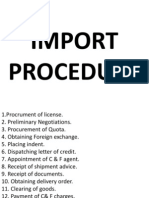 Import Procedure