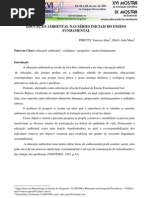 EDUCAÇÃO AMBIENTAL NAS SÉRIES INICIAIS DO ENSINO FUNDAMENTAL