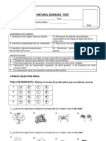 Prueba de Diagnóstico 2º Básico Naturaleza