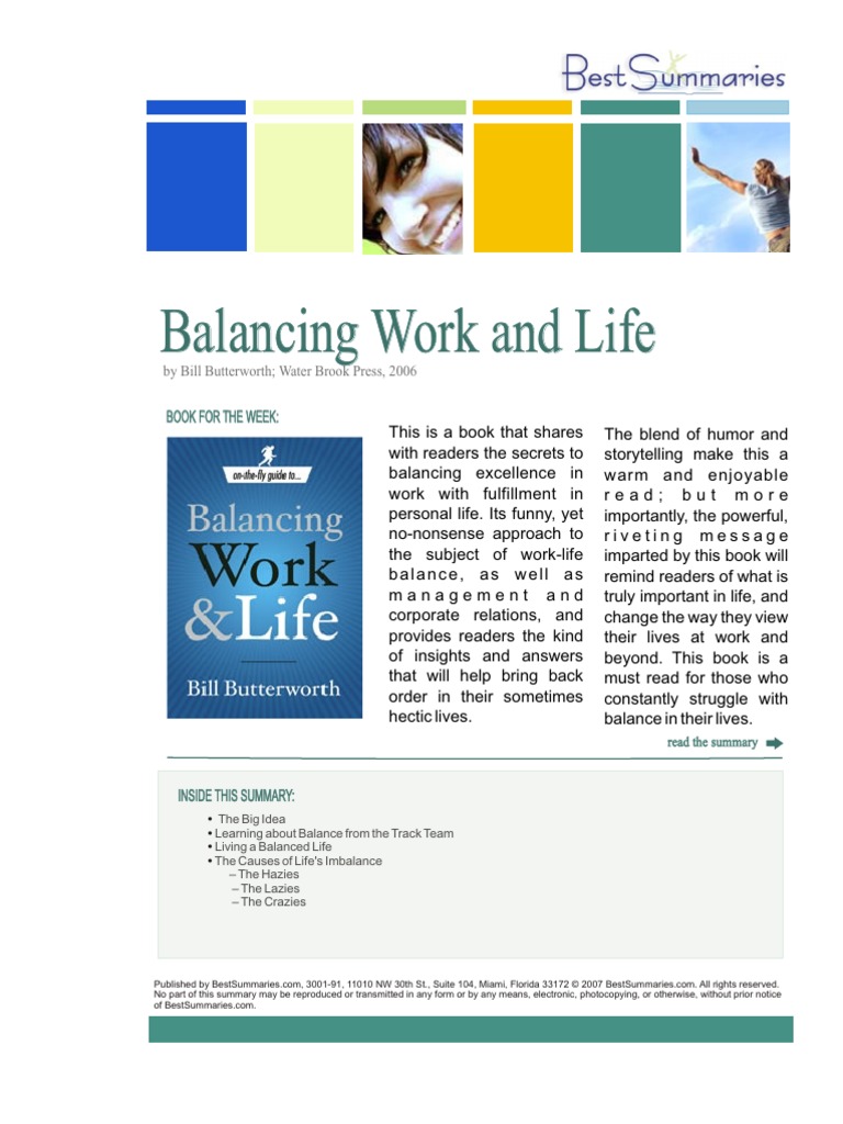 Balancing Work and Life | PDF | Attention