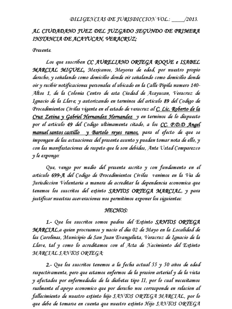 Demanda de Dependencia Economica