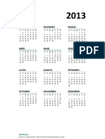 Calendário 2013