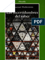 Las Incertidumbres Del Saber Immanuel Wallerstein PDF